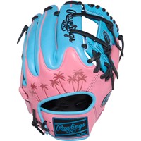 Rawlings Limited Edition Heart of the Hide ColorSync 10.0 11.5in Baseball Glove, Blue/Pink