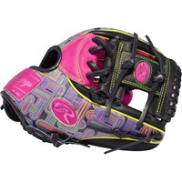 Rawlings Limited Edition Heart of the Hide ColorSync 10.0 11.5in Baseball Glove, Pink/Black