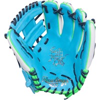 Rawlings Limited Edition Heart of the Hide ColorSync 10.0 11.5in Baseball Glove, Light Blue/White