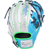 Rawlings Limited Edition Heart of the Hide ColorSync 10.0 11.5in Baseball Glove, Light Blue/White