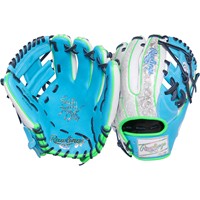 Rawlings Limited Edition Heart of the Hide ColorSync 10.0 11.5in Baseball Glove, Light Blue/White