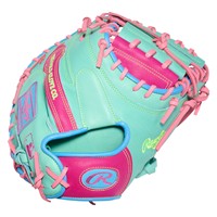 Rawlings Limited Edition Heart of the Hide ColorSync 10.0 34in Baseball Glove, Pink/Green