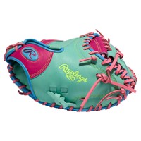 Rawlings Limited Edition Heart of the Hide ColorSync 10.0 34in Baseball Glove, Pink/Green
