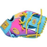 Rawlings Limited Edition Heart of the Hide Fun Burst 11.5in Baseball Glove, Blue/Yellow