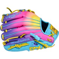 Rawlings Limited Edition Heart of the Hide Fun Burst 11.5in Baseball Glove, Blue/Yellow