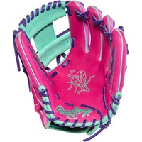 Rawlings Limited Edition Heart of the Hide Fun Burst 11.5in Baseball Glove, Pink/Green