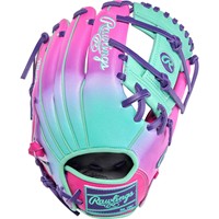 Rawlings Limited Edition Heart of the Hide Fun Burst 11.5in Baseball Glove, Pink/Green