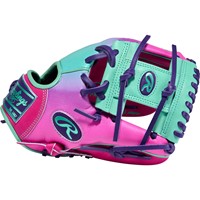 Rawlings Limited Edition Heart of the Hide Fun Burst 11.5in Baseball Glove, Pink/Green