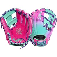 Rawlings Limited Edition Heart of the Hide Fun Burst 11.5in Baseball Glove, Pink/Green