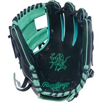 Rawlings Limited Edition Heart of the Hide Fun Burst 11.5in Baseball Glove, Navy/Green
