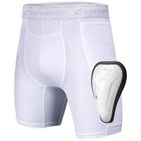 Champro Youth Take-Out Sliding Shorts w/Cup, White