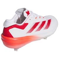 adidas Mens adizero Impact LE Metal Cleats, White/Red