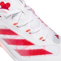 adidas Mens adizero Impact LE Metal Cleats, White/Red
