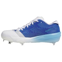 adidas Mens adizero Impact LE Metal Cleats, White/Royal