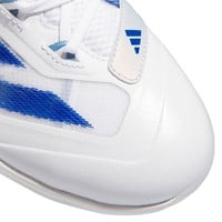 adidas Mens adizero Impact LE Metal Cleats, White/Royal