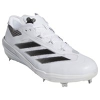 adidas Mens adizero Impact LE Metal Cleats, White/Silver