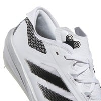 adidas Mens adizero Impact LE Metal Cleats, White/Silver