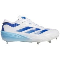 adidas Mens adizero Impact LE Metal Cleats, White/Royal