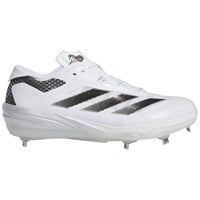adidas Mens adizero Impact LE Metal Cleats, White/Silver