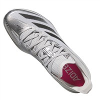 adidas Mens adizero Electric+ LE Silver Speed Metal Cleats, Silver/Black