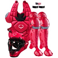 Evoshield SRZ-1 Adult Fastpitch Catchers Set, Scarlet
