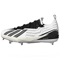 adidas Mens adizero Electric+ 3.0 Metal Cleat, White/Black