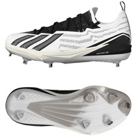 adidas Mens adizero Electric+ 3.0 Metal Cleat, White/Black