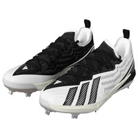 adidas Mens adizero Electric+ 3.0 Metal Cleat, White/Black