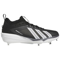 adidas Mens adizero Impact 3.0 Metal Cleat, Black/White
