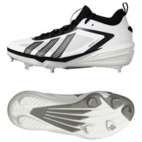 adidas Mens adizero Impact 3.0 Metal Cleat, White/Black