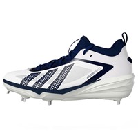 adidas Mens adizero Impact 3.0 Metal Cleat, White/Navy