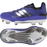 adidas Womens adizero Instinct 3.0 Art TPU Softball Cleat, Purple/Silver
