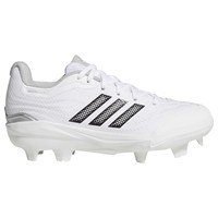 adidas Womens adizero Instinct 3.0 TPU Softball Cleat, White/Black