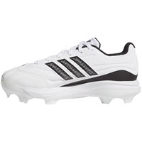 adidas Youth adizero Instinct 3.0 TPU Softball Cleats, White/Black