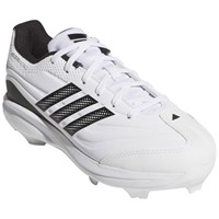 adidas Youth adizero Instinct 3.0 TPU Softball Cleats, White/Black
