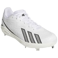 adidas Mens adizero Electric 3.0 Metal Cleats, White/Black