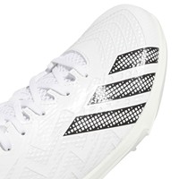adidas Mens adizero Electric 3.0 Metal Cleats, White/Black