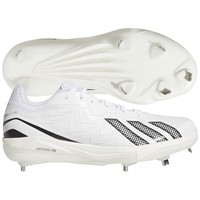 adidas Mens adizero Electric 3.0 Metal Cleats, White/Black