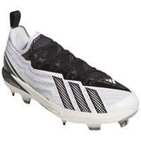 adidas Mens adizero Electric 3.0+ TPU Cleats, White/Black