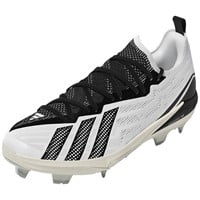 adidas Mens adizero Electric 3.0+ TPU Cleats, White/Black