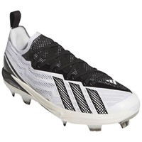 adidas Mens adizero Electric 3.0+ TPU Cleats, White/Black