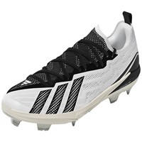 adidas Mens adizero Electric 3.0+ TPU Cleats, White/Black