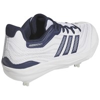 adidas Womens adizero Instinct 3.0 Metal Cleats, White/Navy