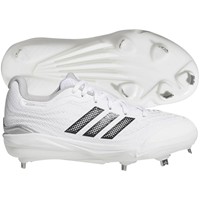adidas Womens adizero Instinct 3.0 Metal Cleats, White/Black