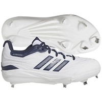 adidas Womens adizero Instinct 3.0 Metal Cleats, White/Navy