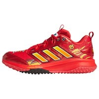 adidas Mens adizero Dugout SE Lightning Mcqueen SE Turf Shoes, Red/Yellow