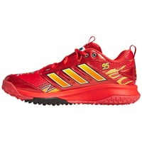 adidas Mens adizero Dugout SE Lightning Mcqueen SE Turf Shoes, Red/Yellow
