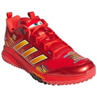 adidas Mens adizero Dugout SE Lightning Mcqueen SE Turf Shoes, Red/Yellow