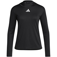 adidas Womens D4T Lightweight Baseball Hoodie, Black/White