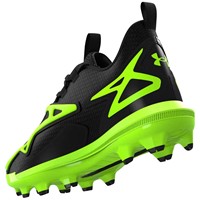 Under Armour Junior Harper 11 TPU Cleats, Black/Green